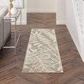 Nourison Aloha Indoor/Outdoor Natural 2' X 6' Area Rug, Easy Cleaning, Non Shedding, Bed Room, Living Room, Dining Room, Backyar