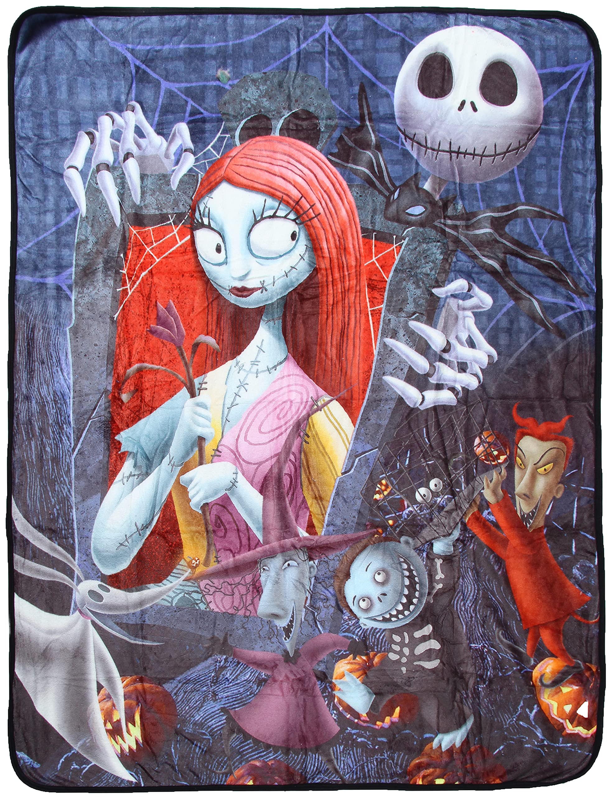 Disney The Nightmare Before Christmas Gang Micro Raschel Fleece Throw Blanket 48 x 60