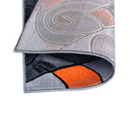 Flash Furniture Jubilee Collection Abstract Area Rug - High Pile Orange Olefin Rug - 2' X 3' Area Rug - Jute Backing - Hallway, Entryway, Bedroom, Living Room