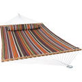 Sunnydaze Outdoor Quilted Fabric Hammock - Two-Person with Spreader Bars - Heavy-Duty 450-Pound Capacity - Canyon Sunset
