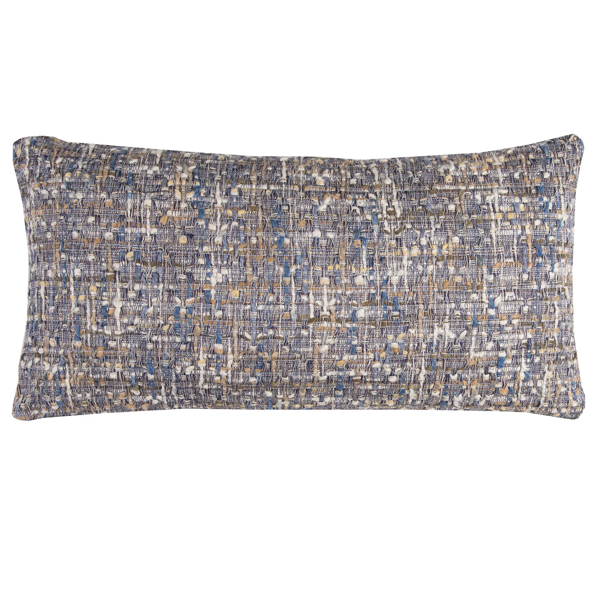 Rizzy Home | T11397 | 14&quot;x26&quot; Blue/Yellow/Neutral Decorative Pillow | Down Fill