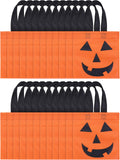 Boao 24 Pieces Halloween Lantern Pumpkin Tote Bags Non Woven Candy Bags for Halloween Party(7.9 x 7.9 Inch)