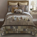 Donna Sharp King Bedding Set - 3 Piece - Chimera Bear Lodge Quilt Set With King Quilt And King Pillow Shams - Machine Washable