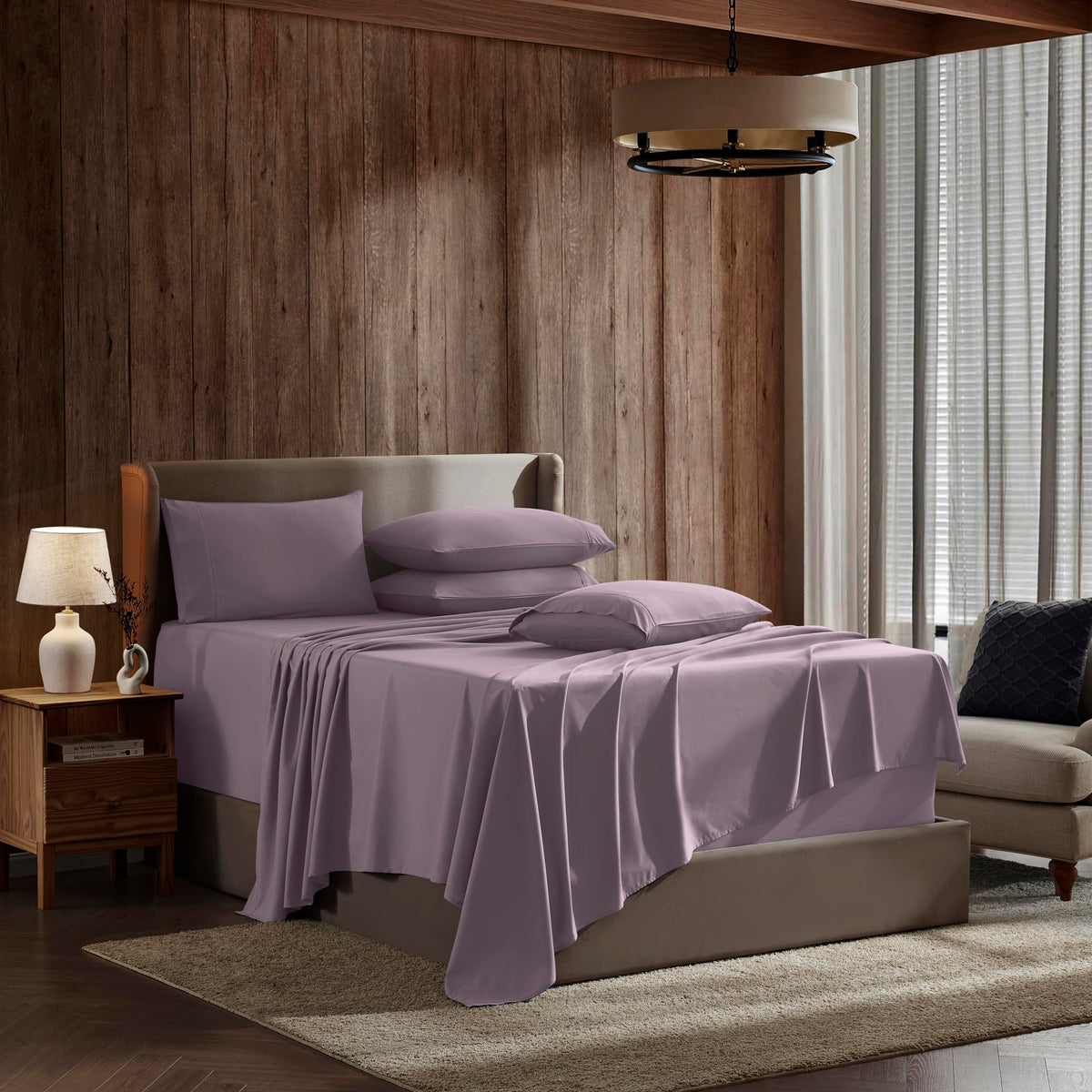 Extra Deep Pocket Queen Sheets Set - 6 Pc Soft Microfiber Queen Sheets Deep Pocket - Fade Resistant Bedding Sheets & Pillowcases