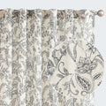 Jinchan Floral Curtains Linen Curtains For Living Room Black French Country Farmhouse Curtains 84 Inches Long Light Filtering Wi