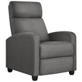 Yaheetech Fabric Recliner Chair Sofa Ergonomic Adjustable Single Sofa With Thicker Seat Cushion Modern Home Theater Seating For Living Room Matte Grey