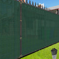 E&K Sunrise Fence Privacy Screen With Zipties, Green 6' X 144' Commercial Outdoor Backyard Porch Deck Shade Windscreen Mesh Fabr