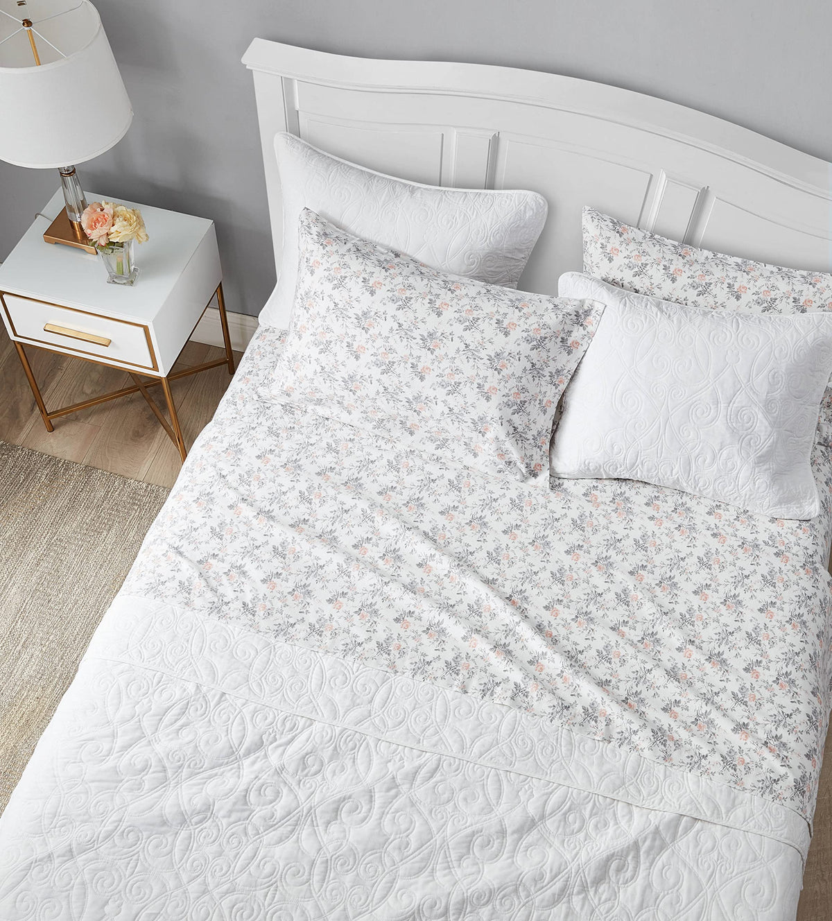 Laura Ashley Home - Twin Sheets, Cotton Flannel Bedding Set, Brushed For Extra Softness & Comfort (Rosalie, Twin)