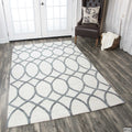 Rizzy Home Alora Decor Berlin 2'6" X 8' Trellis Beige/Gray/Rust/Blue Hand-Tufted Area Rug