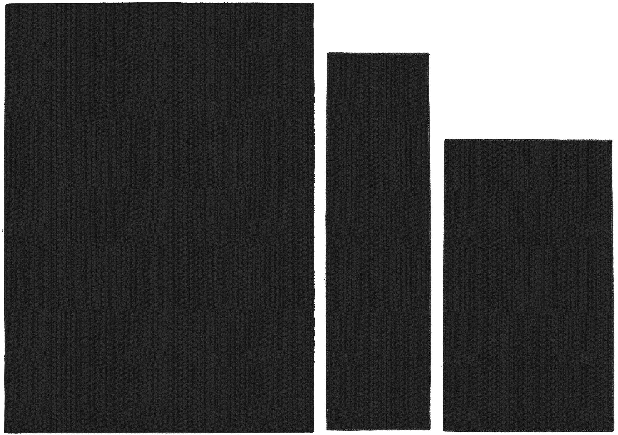 Garland Rug Town Square Black 3 Piece Stain Resistant Area Rug Set (5x7, 3x4, 2x5)