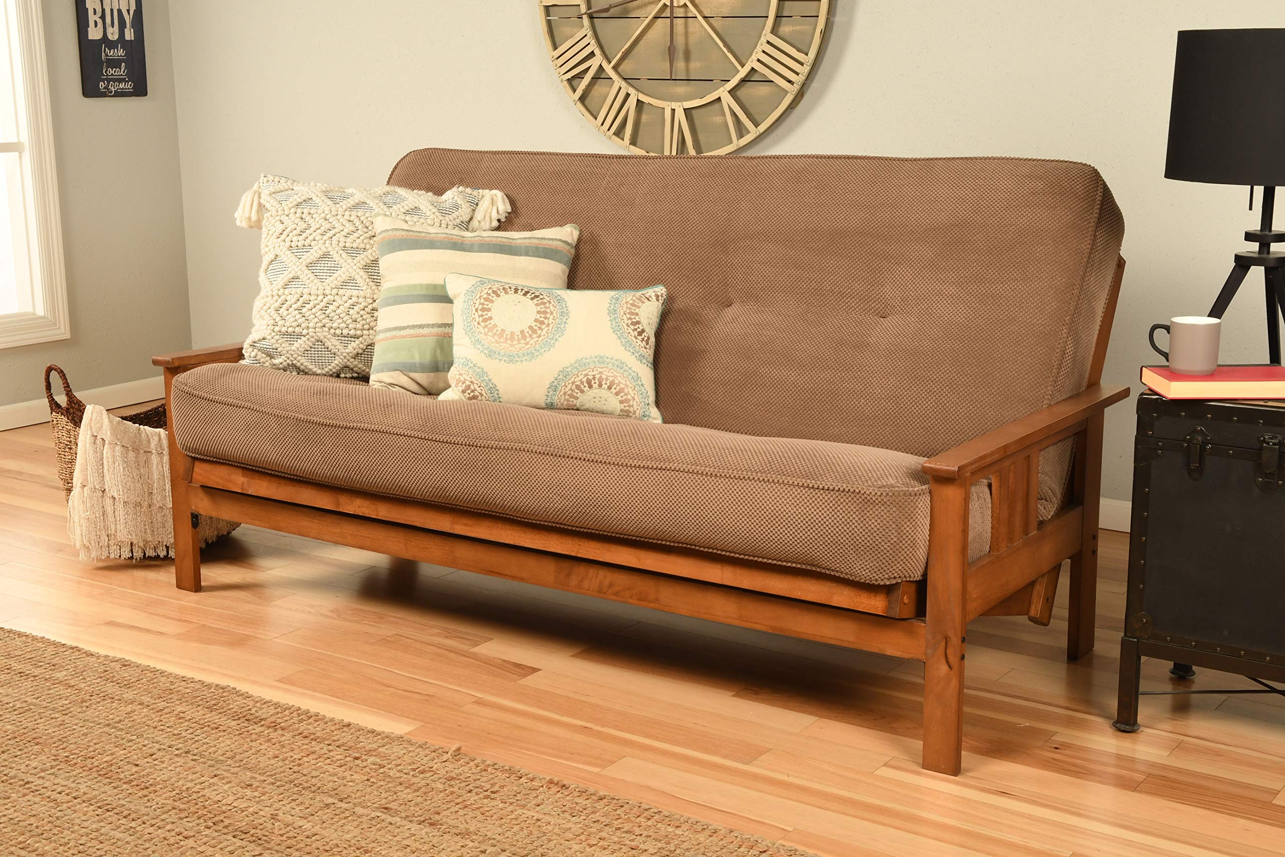 Kodiak Furniture Monterey Futon With Fabric Mattress In Mocha Brown/Barbados