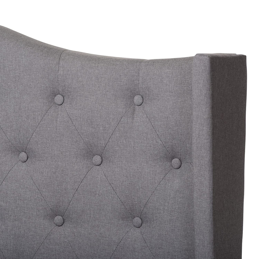 Baxton Studio Alesha Bed, Queen, Grey (149-8930-HiT)