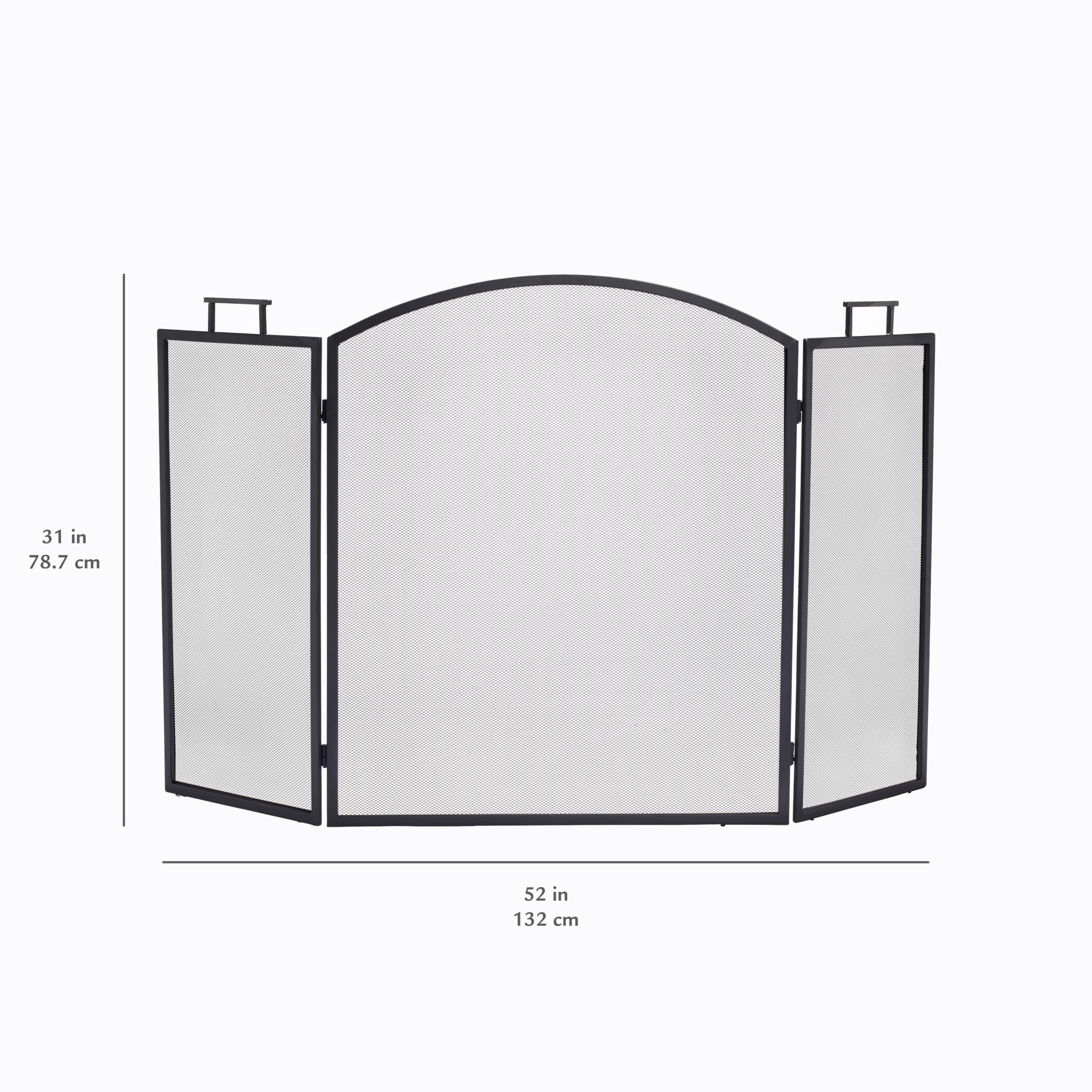 Pleasant Hearth Classic Fireplace Screen, Black