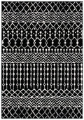 SAFAVIEH Tulum Collection Accent Rug - 2 x 3, Black & Ivory, Moroccan Boho Distressed Design, Non-Shedding & Easy Care, Ideal 