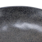 Creative Co-Op Stoneware Handle And Base, Black Reactive Glaze Bowl, 8'' L X 8'' W X 3.75'' H