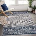 Art&Tuft Area Rug 5x7, Super Soft Ultra-Thin Moroccan Washable Rug, Anti-Slip Backing Rugs for Living Room, Foldable Geometric M