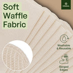 Mioeco 10 Pack Kitchen Paper Towels Washable - Super Absorbent Natural Paper Towels - Natural Cotton - Reusable, Paperless Kitch