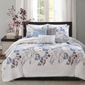 Madison Park Luna Quilt Modern Classic Design All Season, Breathable Coverlet Lightweight Bedding Set, Matching Shams, Decorativ