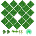 Vevor Artificial Boxwood Panels, 20 Pcs 20'X20' Boxwood Hedge Wall Panels, Pe Artificial Grass Backdrop Wall 1.6', Privacy He