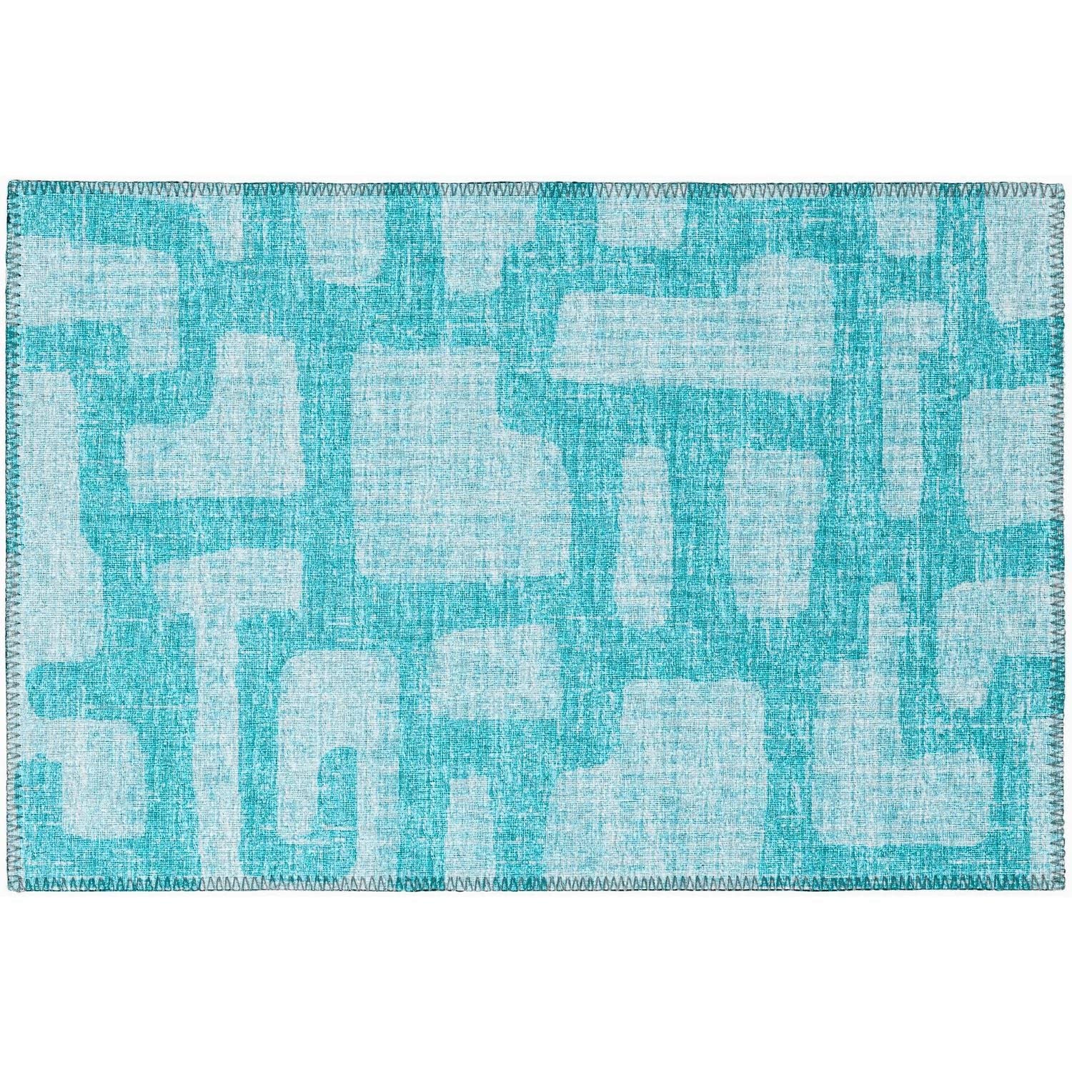 Sedona Sn4 Blue Contemporary Rug Rectangle 9' X 12'