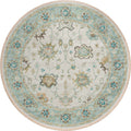 Marbella Mb6 Ivory Traditional Rug Round 6' X 6'