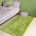 Grass Green Runner Rug for Bedroom,3X5,Fluffy Shag Rug for Living Room,Bedside Rug for Kids Room,Shaggy Throw Rug for Nursery 