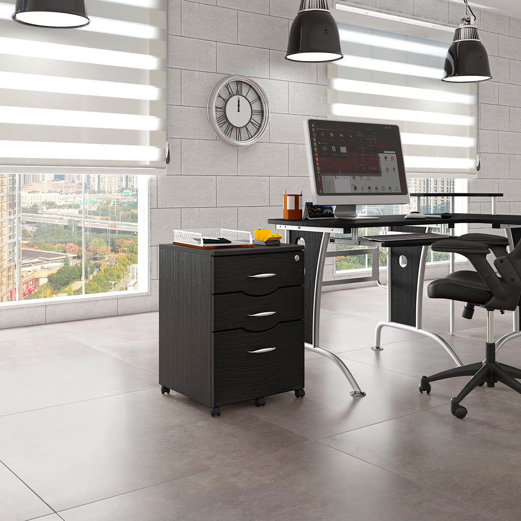 Techni Mobili Rolling Storage And File Cabinet, Espresso