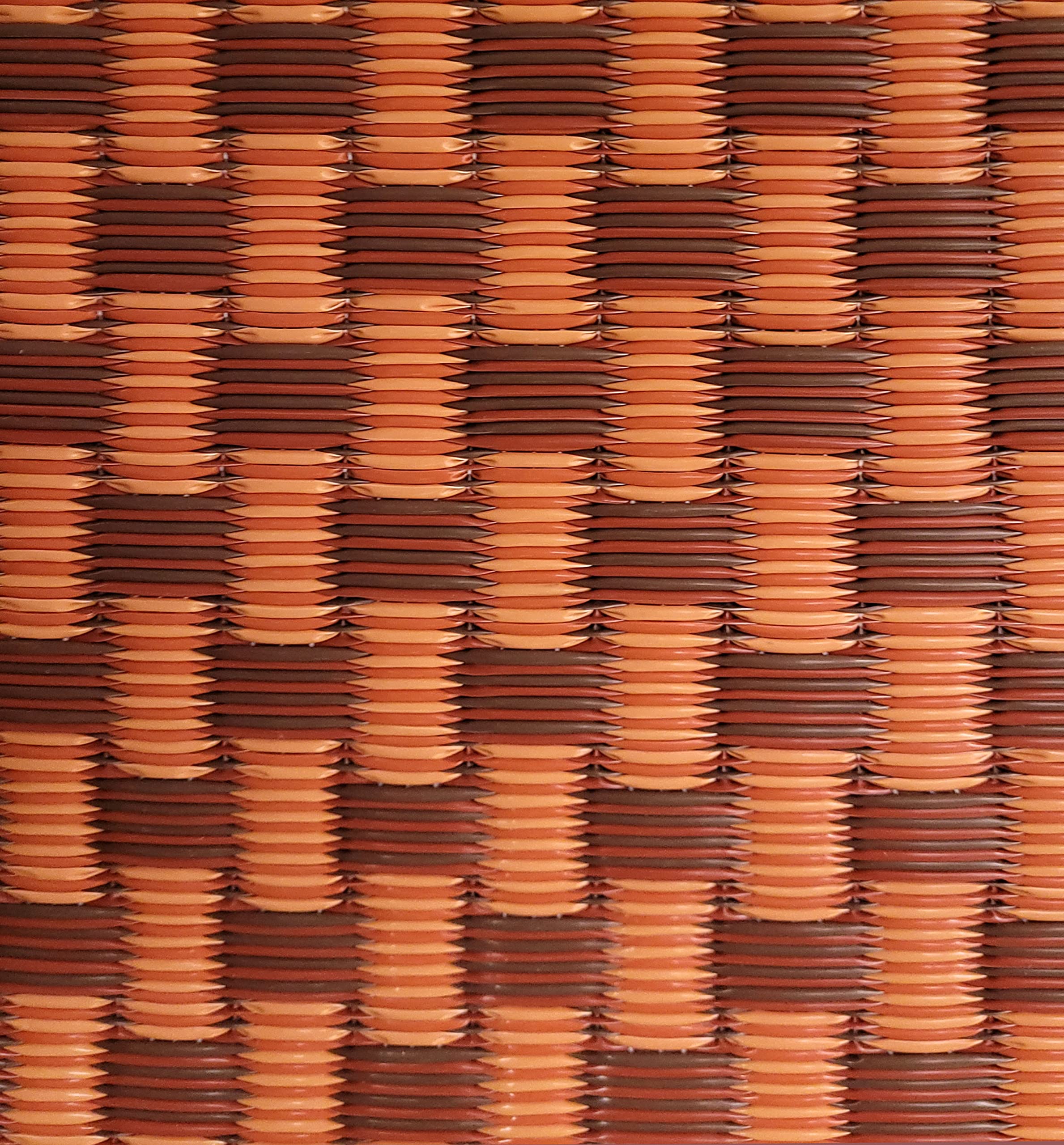 Mad Mats Geometric Outdoor Rug, Reversible Plastic Mat (6' X 9', Basket Weave - Brown Oxide)