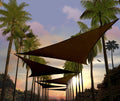 Amgo 20' X 20' X 20' Brown Triangle Sun Shade Sail Upf50+ Canopy Awning Agslt, 95% Uv Blockage, Water & Air Permeable, 200Gsm He