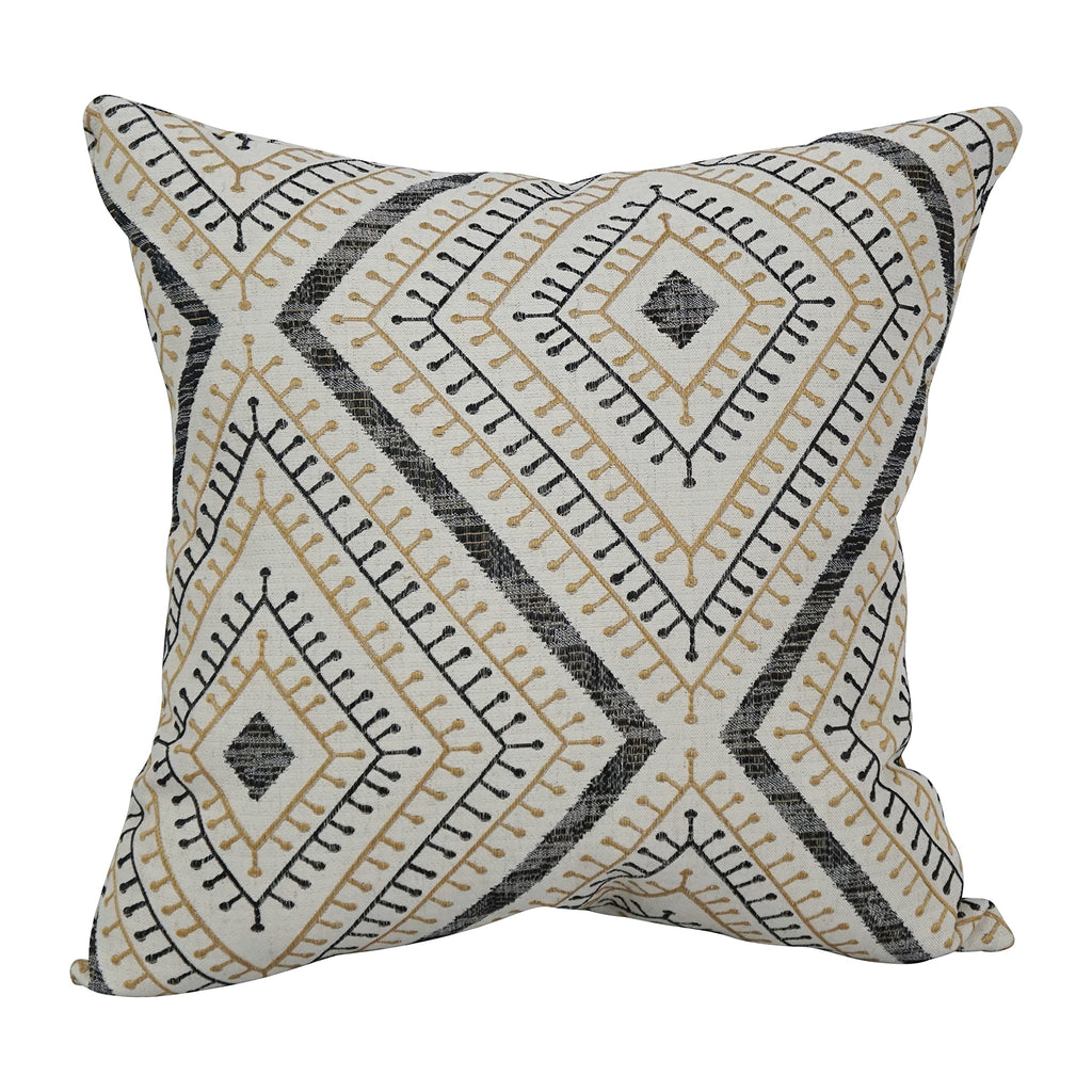 Blazing Needles Square Jacquard Throw Pillow, 17", Tupelo Sahara