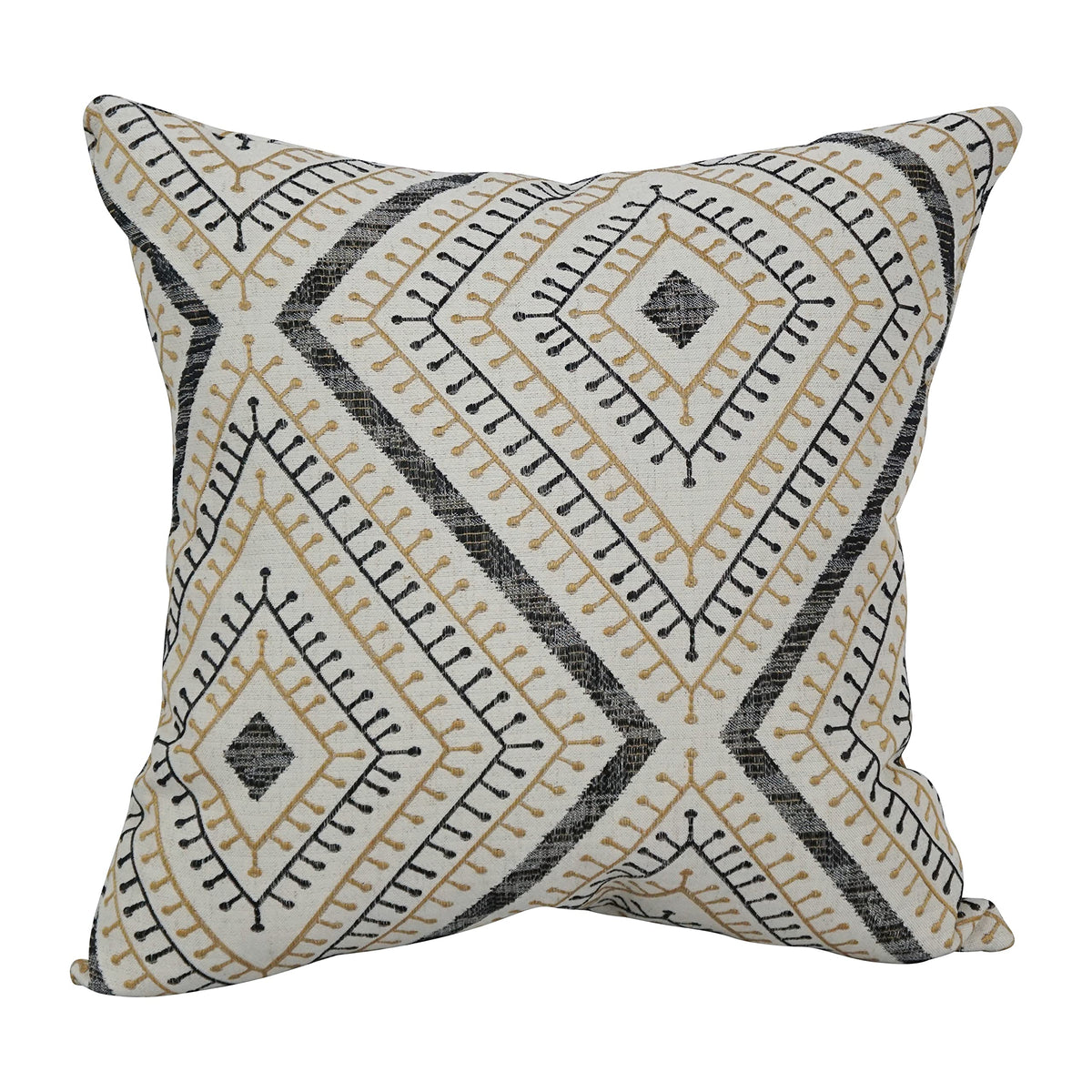 Blazing Needles Square Jacquard Throw Pillow, 17&quot;, Tupelo Sahara