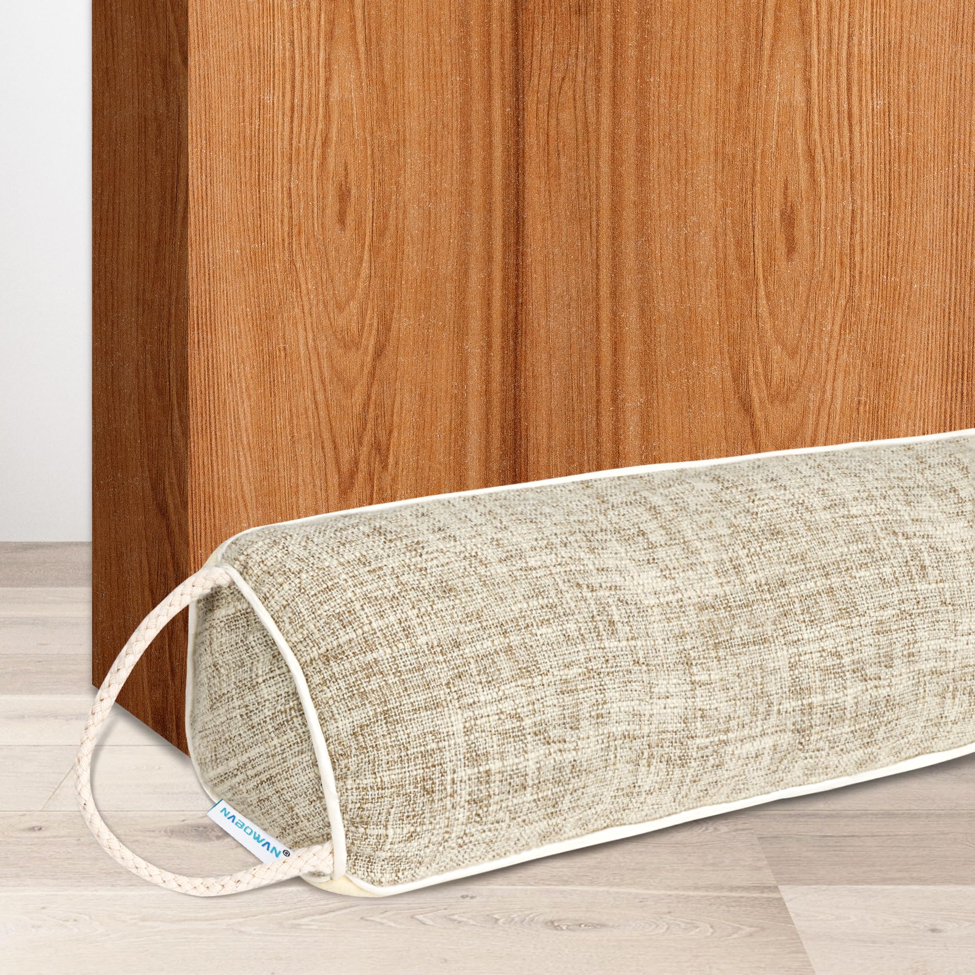 NABOWAN 36'' Weighted Under Door Draft Stopper -Triangular Door Draft Blocker with Hook Loops for Easy Install, Save Energy, Hom