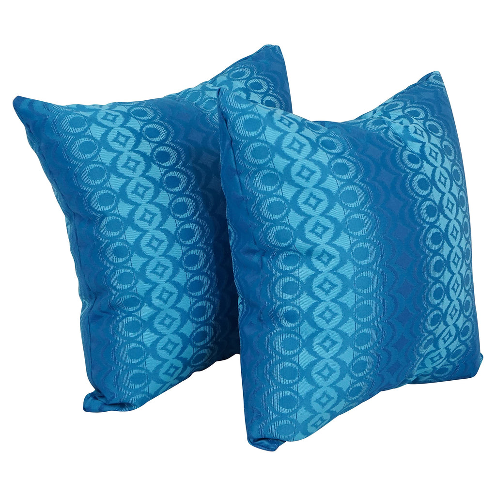 Blazing Needles Square Polyester Jacquard Throw Pillows, 17", Torero Rivier 2 Count