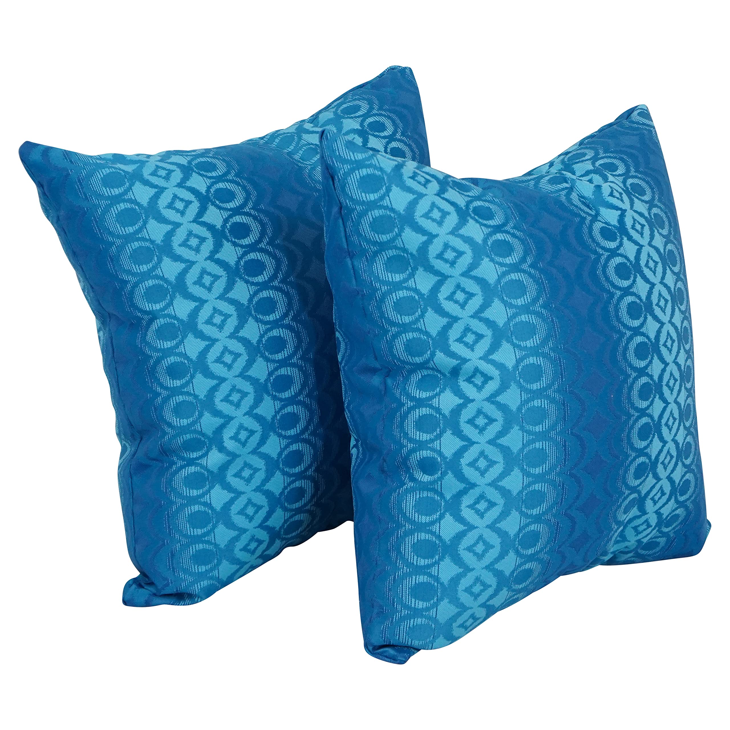 Blazing Needles Square Polyester Jacquard Throw Pillows, 17", Torero Rivier 2 Count