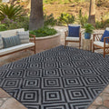 Ridota Reversible Mats, Patio Plastic Straw Modern Area Rug, Floor Mat For Outdoors, Rv, Patio, Backyard, Deck, Picnic, Beach, T