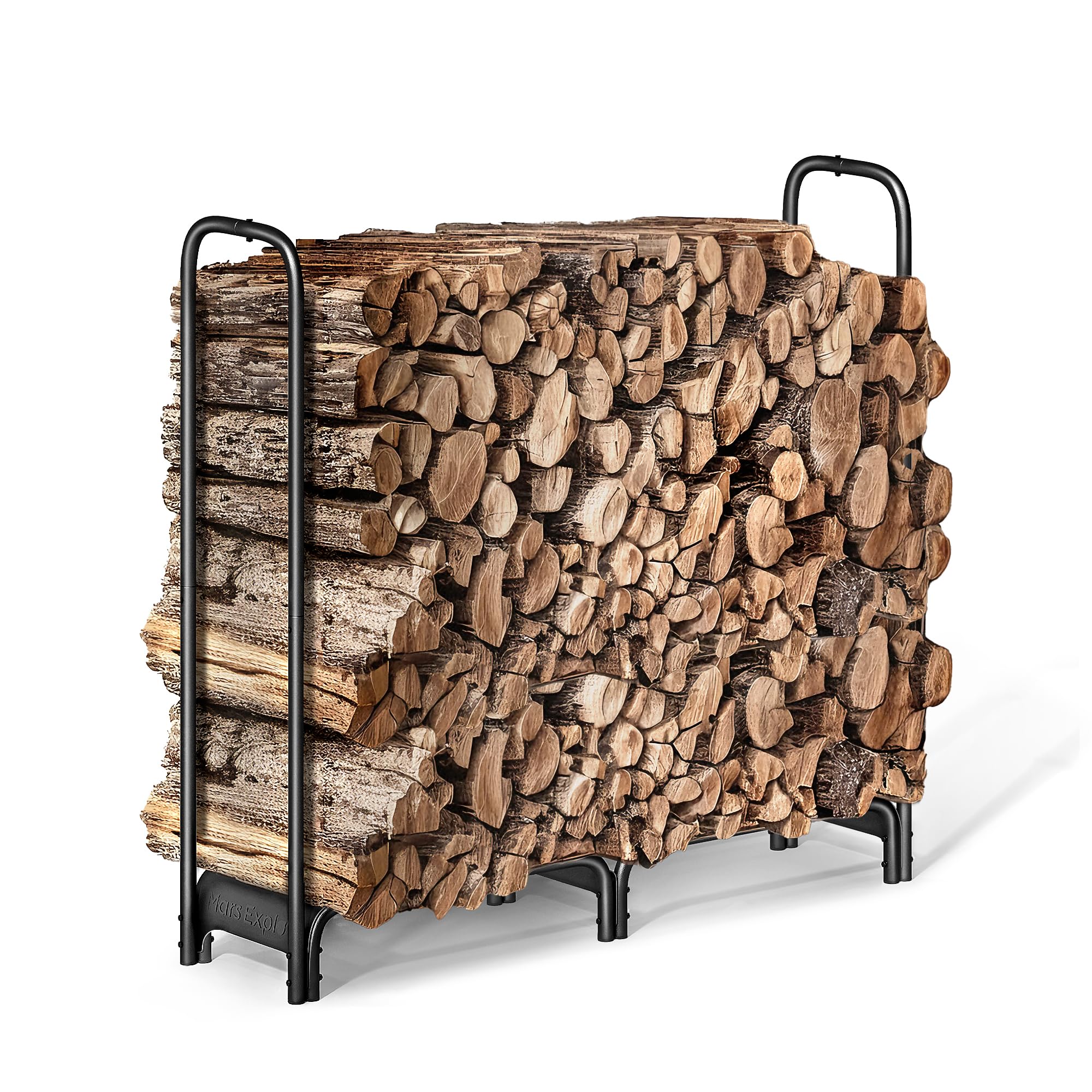 Mars Explo Firewood Rack,4Ft Heavy Duty Fire Wood Storage Racks For Indoor Outdoor,Metal Log Holders For Firewood,Fireplace Wood