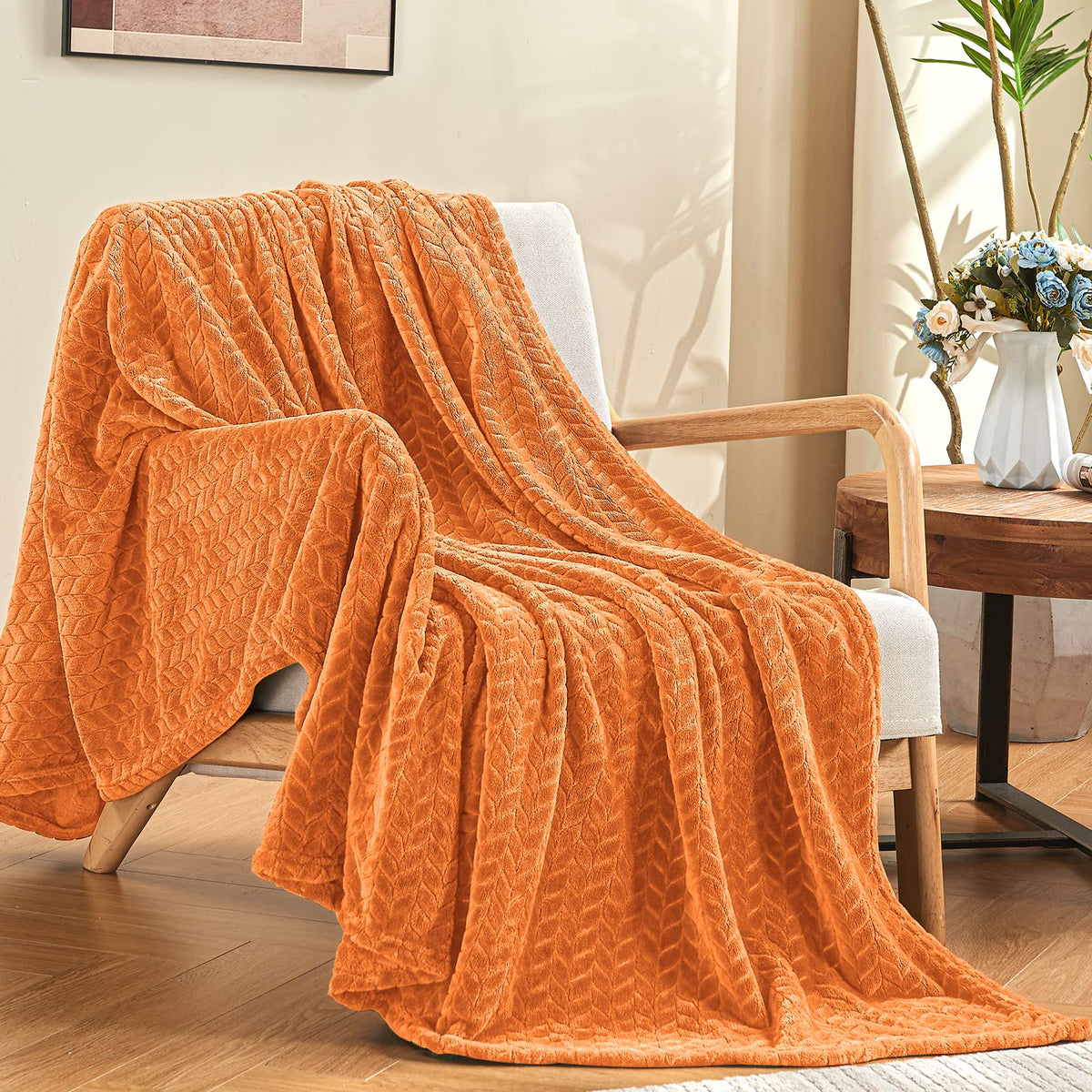 Inhand Fall Throw Blanket, Super Soft Fuzzy Blanket For Couch Sofa Bed Office, Cozy Plush Fleece Blanket Throw Size, Washable Li
