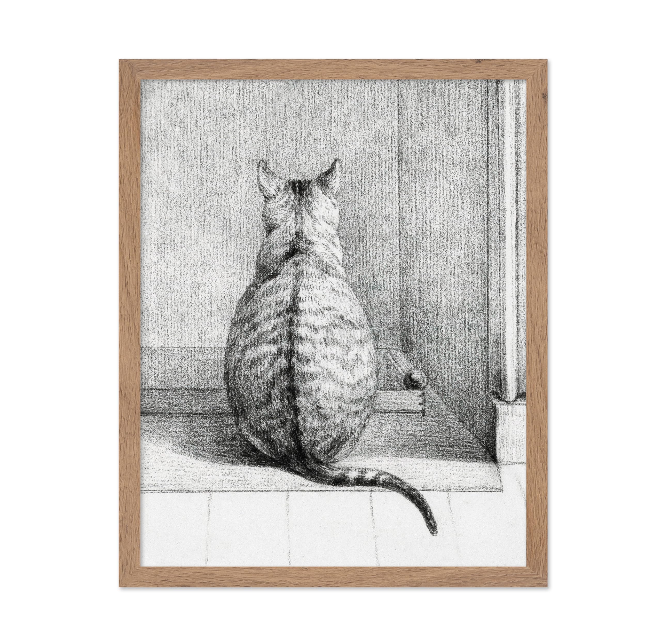 Poster Master Vintage Poster - Retro Minimalist Print - Gift for Artist, Friend - Etching Cat, Animal, Sketch - Wall Decor for H
