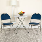 Hercules Series Folding Chair [Set Of 2] Finish: Navy