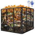 Large Metal Wire Mesh Compost Bin Outdoor, 172 Gallon, Black