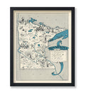 Poster Master Vintage Map Poster - Retro Minnesota Map Print - Minnesota State Map Art - Gift for Teacher, Student, Travel Lover
