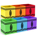 Erogeen 6 Pcs 11 Inch Fabric Storage Bins Classroom Back to School Supplies