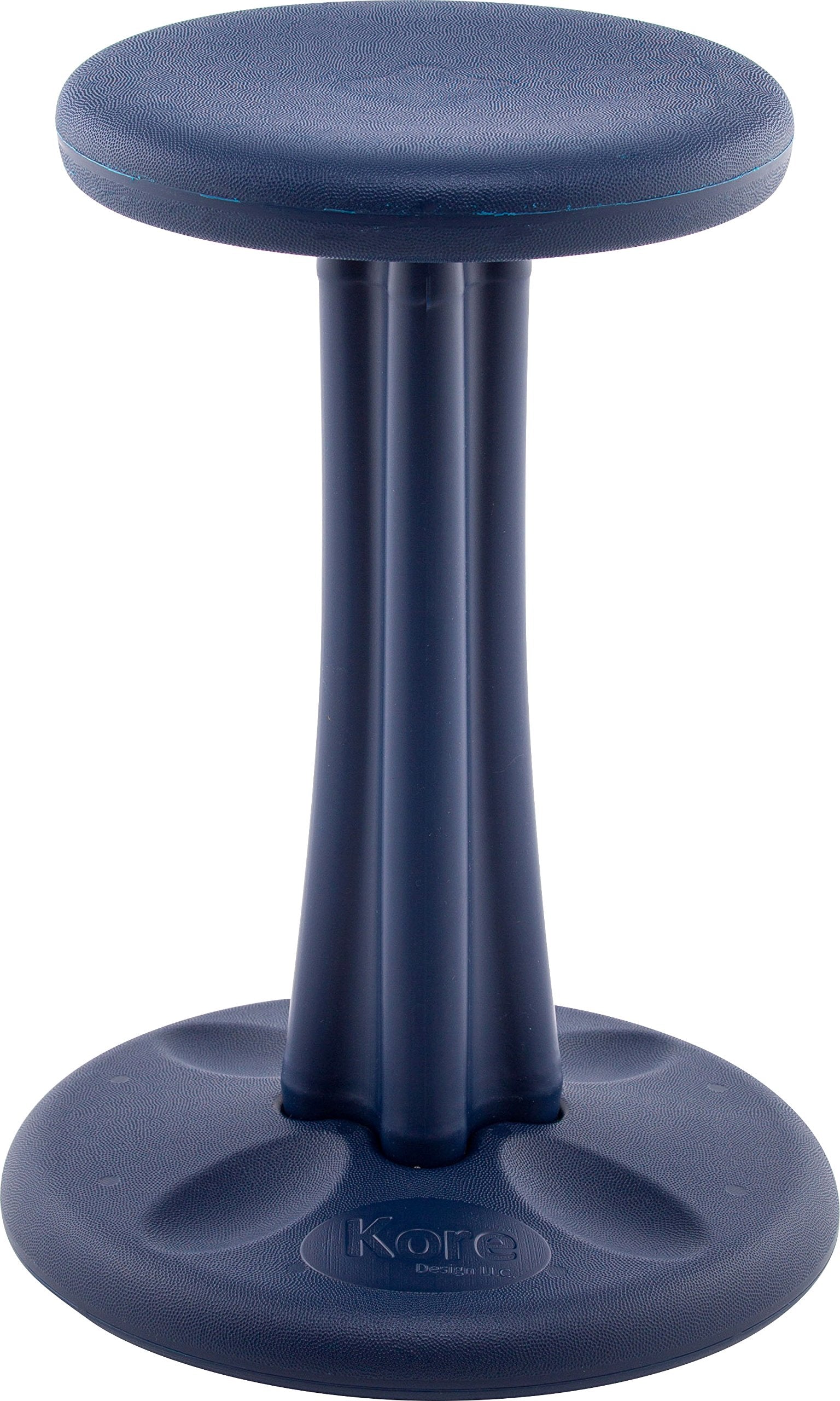 KORE DESIGN Wobble Stool Chair, Girls + Boys Kid Desk Stools, Ergonomic Small Office Chairs, Flexible Seating Active Kids, ADD/ADHD, Classroom, School, Home, Pre-Teen (18.7in), Age 10-11 yr, Dark Blue