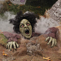 Fun Express 10' X 25' Clawing Zombie Groundbreaker With Led Eyes Halloween Decoration, Animated Halloween Outdoor Yard Decorations