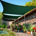 Shademart 6 ' X 12 ' Green Sun Shade Sail Rectangle Smslr Canopy Fabric Cloth Screen, Water And Air Permeable & Uv Resistant, He
