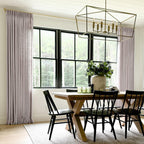 Twopages Parchment Linen Pinch Pleat Drape For Dining Room, Room Darkening Light Filtering Double Layer Lined Curtain Window Tre