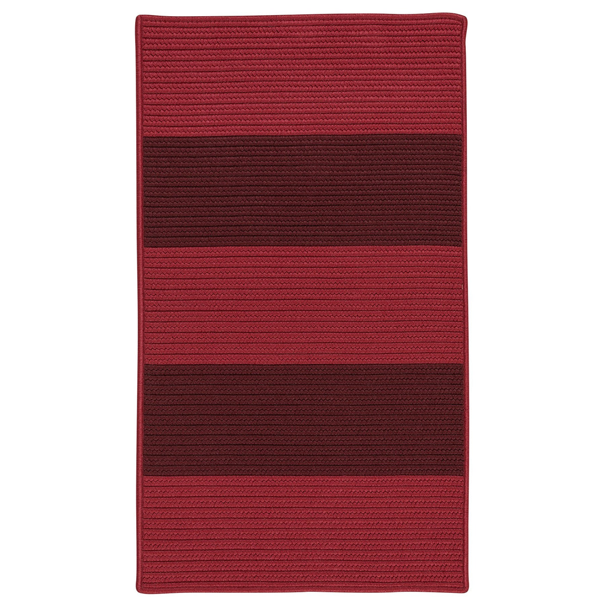 Colonial Mills Newport Textured Stripe Braided Rug, 2' X 3' , Reds