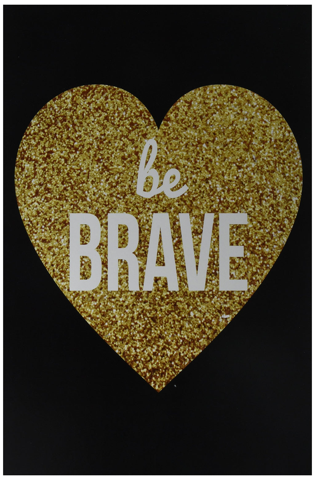 Stupell Home D  cor Lulusimonstudio Be Brave Glitter Boutique Chic Wall Plaque, 10 x 0.5 x 15, Proudly Made in USA