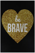 Stupell Home D  cor Lulusimonstudio Be Brave Glitter Boutique Chic Wall Plaque, 10 x 0.5 x 15, Proudly Made in USA