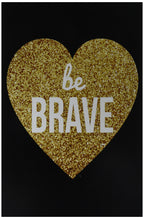 Stupell Home D  cor Lulusimonstudio Be Brave Glitter Boutique Chic Wall Plaque, 10 x 0.5 x 15, Proudly Made in USA